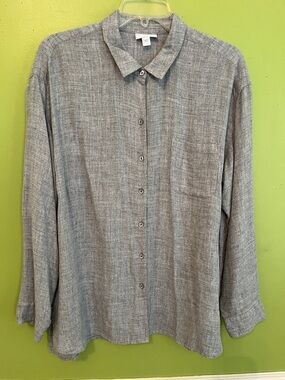 J.Jill Heather Soft Button Front Shirt